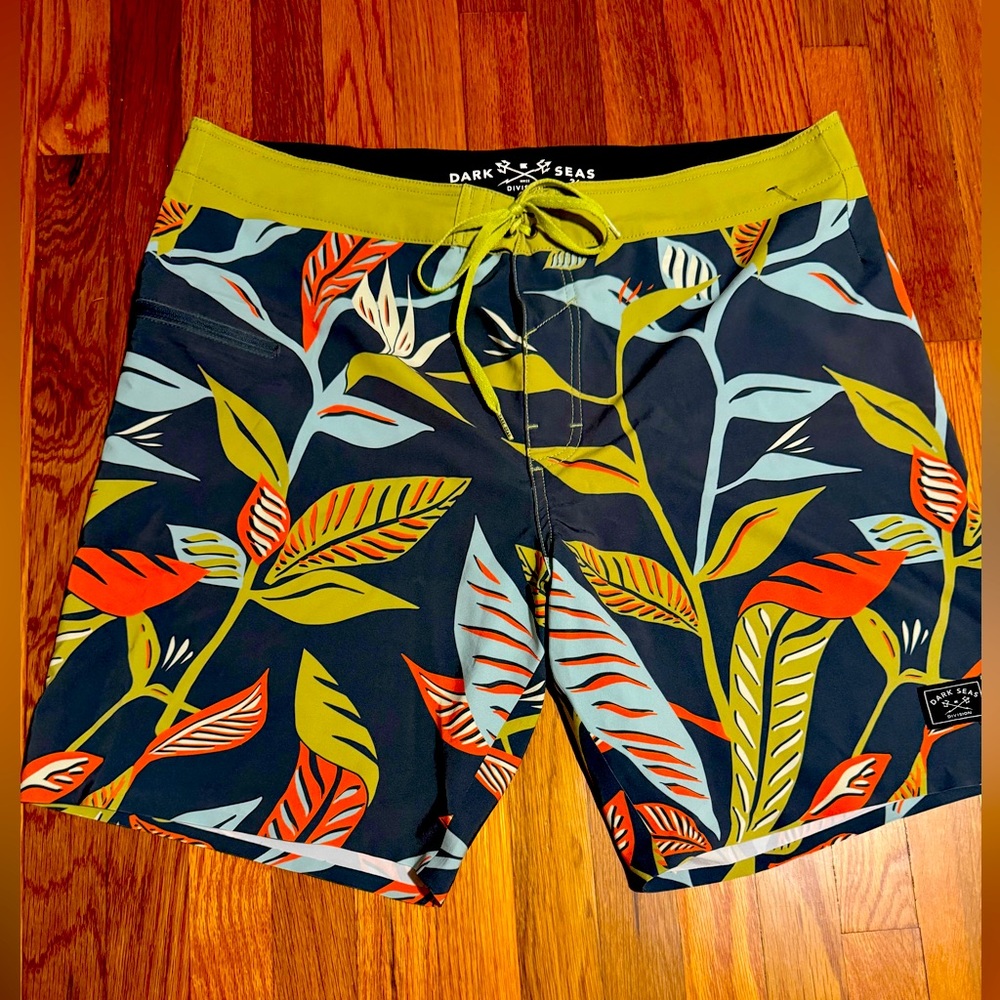 Tiki Men’s Swim Trunks by Dark Seas!